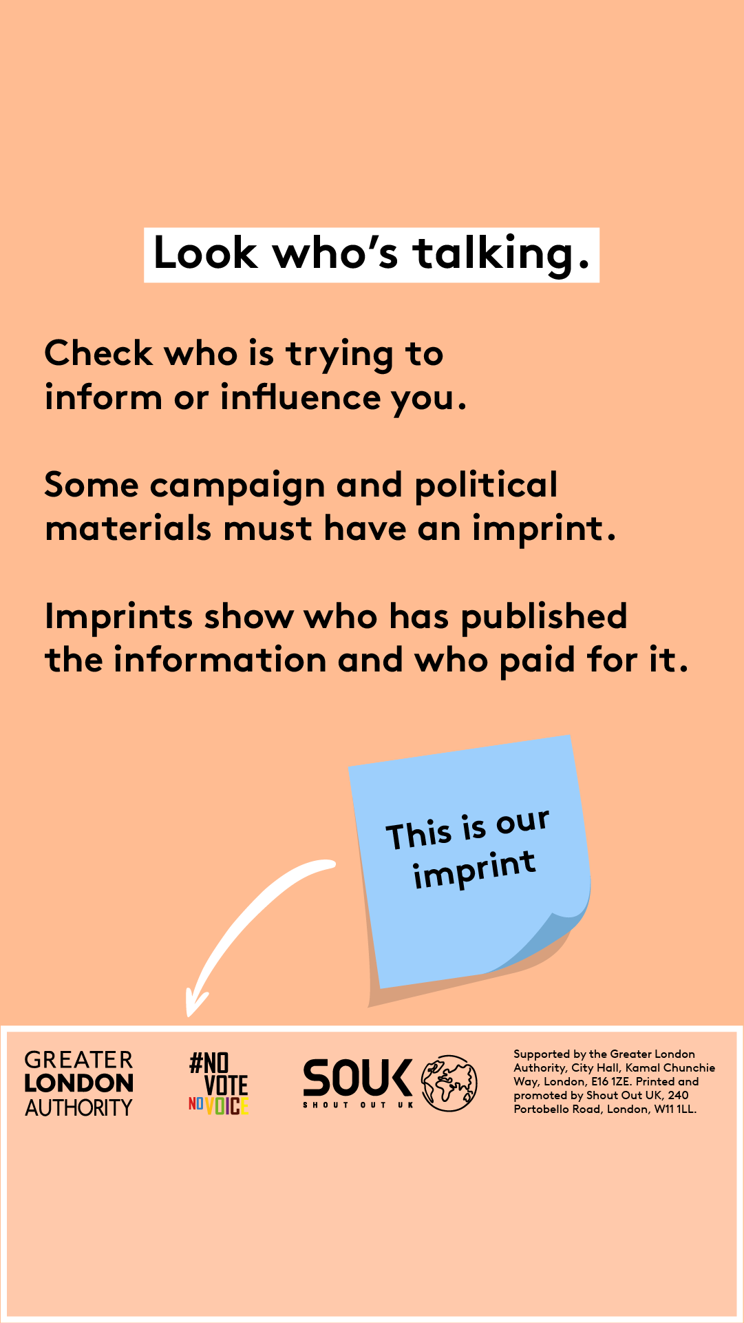 This is the Thumbnail for the Look who's talking: About legal and digital imprints item