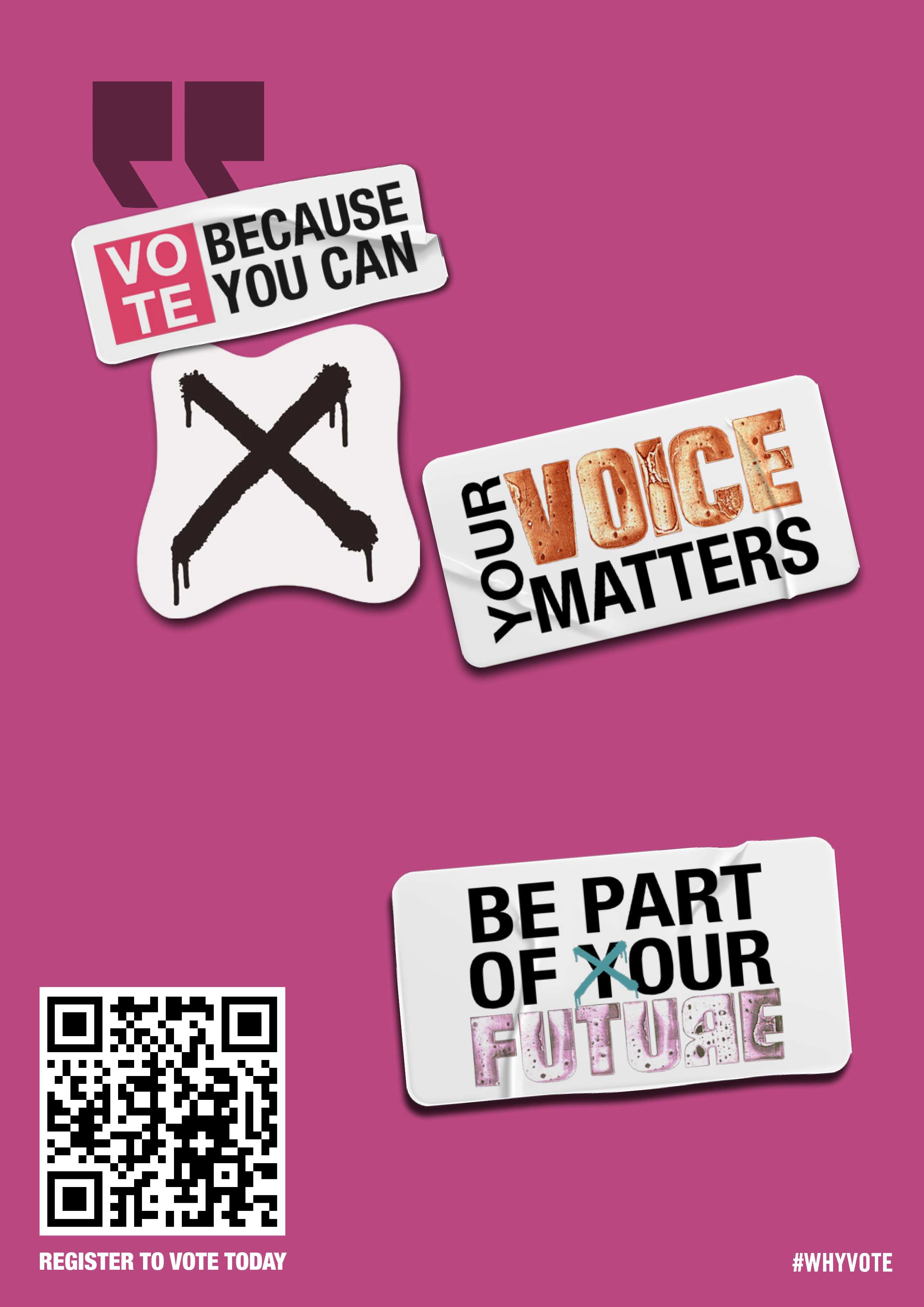 This is the Thumbnail for the Vote because you can, your voice matters  | Poster or Flyer | English item