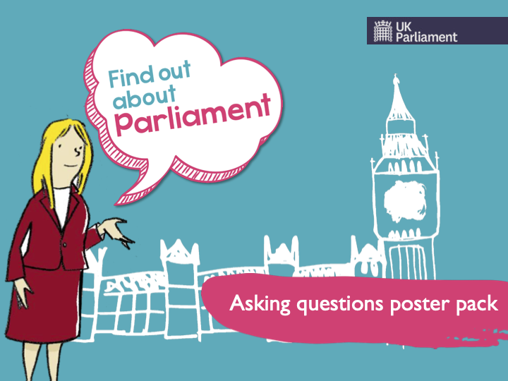 This is the Thumbnail for the Find out about Parliament: Asking questions poster pack | KS2, Progression Step 3, Second Level | English item