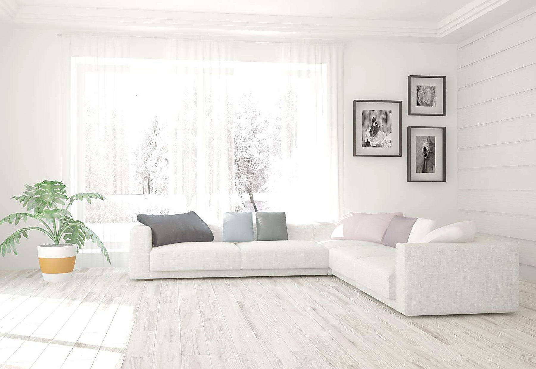 Innenrendering Wohnzimmer – Brunnenhof Zwickau