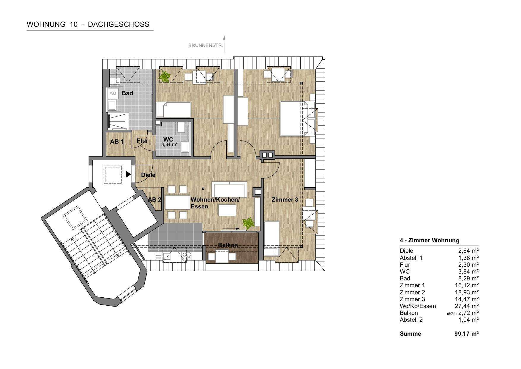 Grundriss Wohnung 10