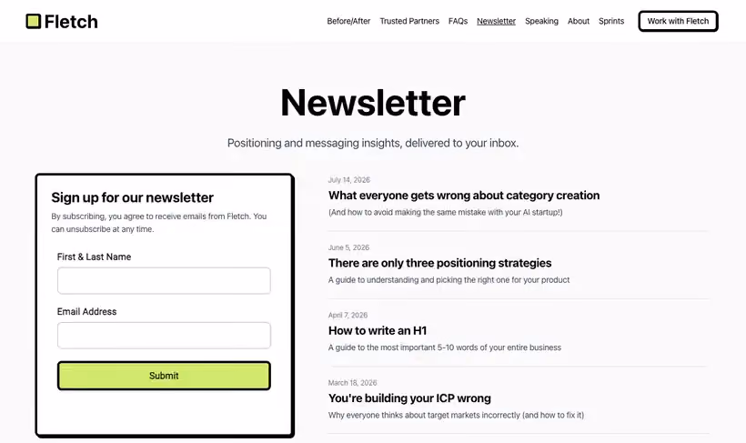 Fletch Newsletter
