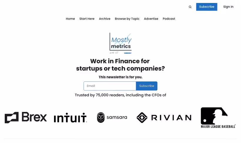 Mostly Metrics
