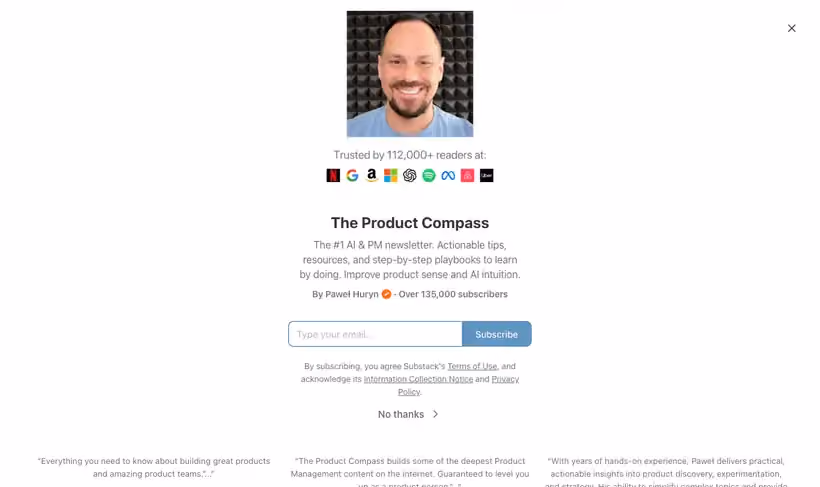The Product Compass