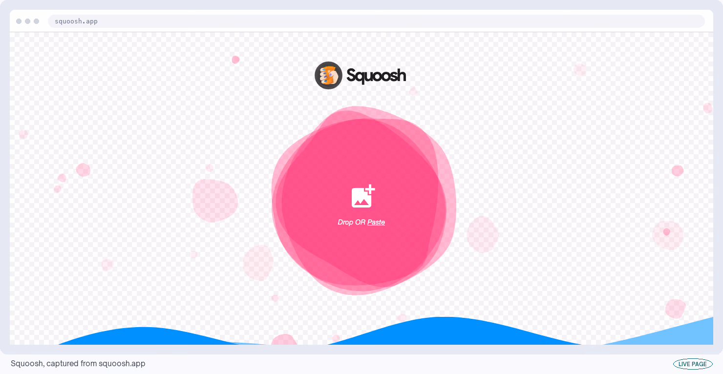Squoosh, captured from its own site