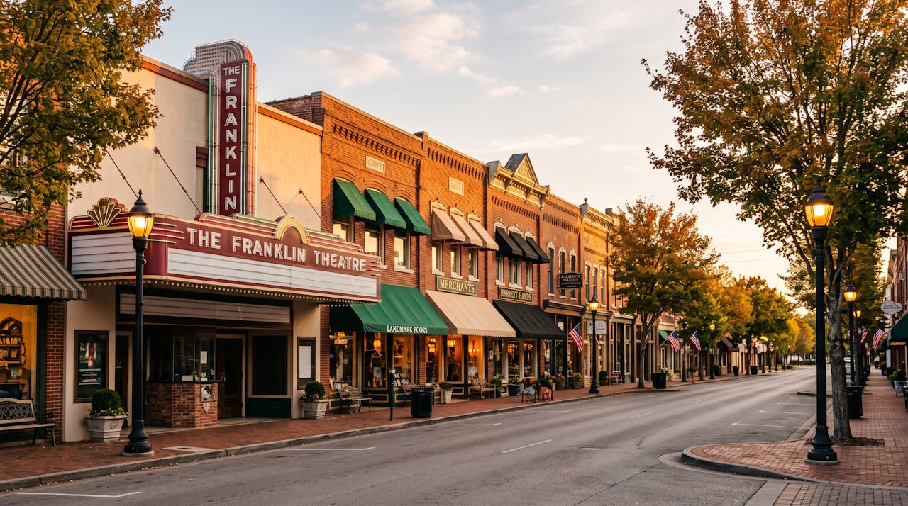 Historic downtown Franklin Main Street