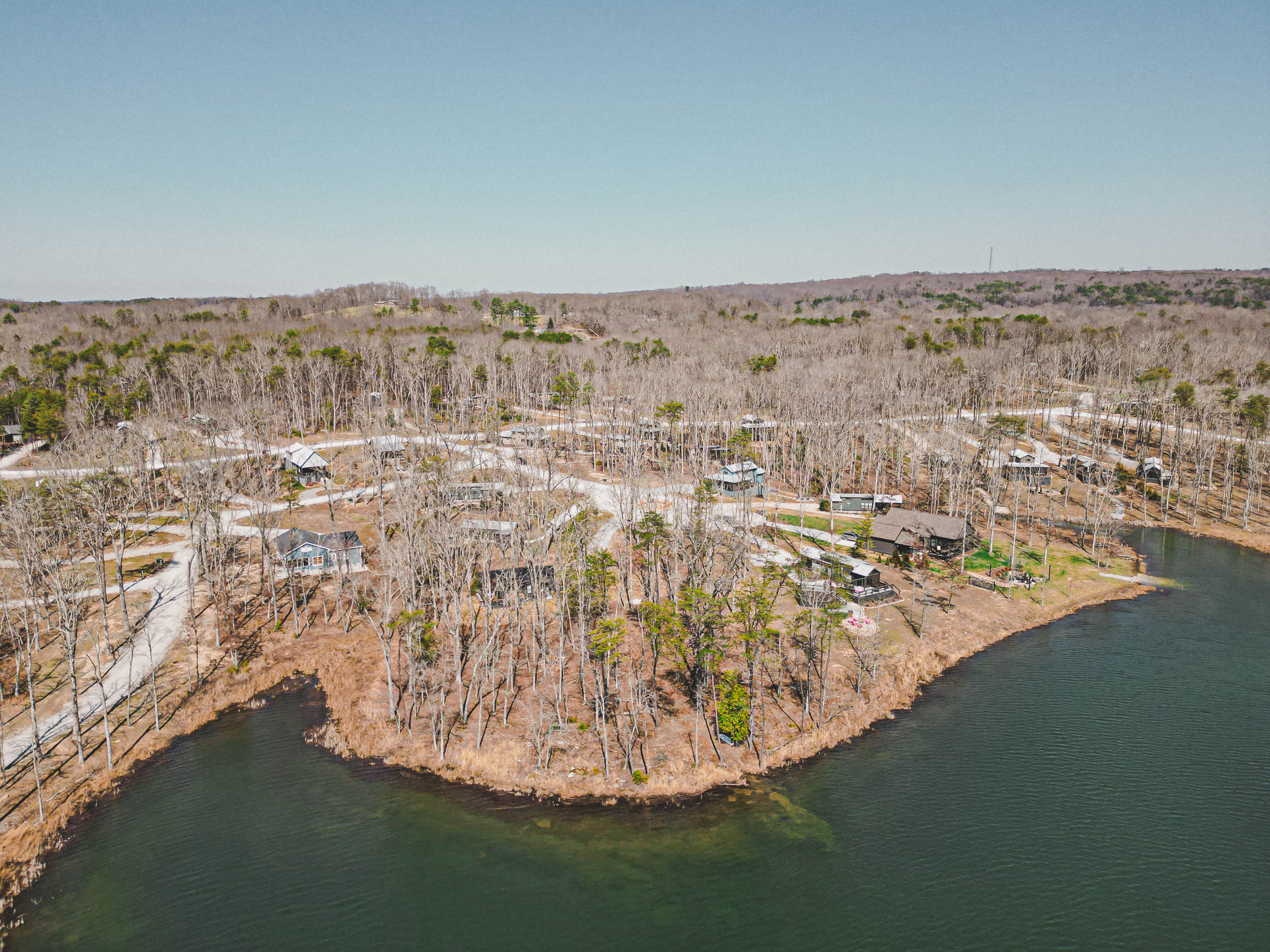 Aerial view of the community amenities near Lot 85, The Retreat at Water's Edge.
