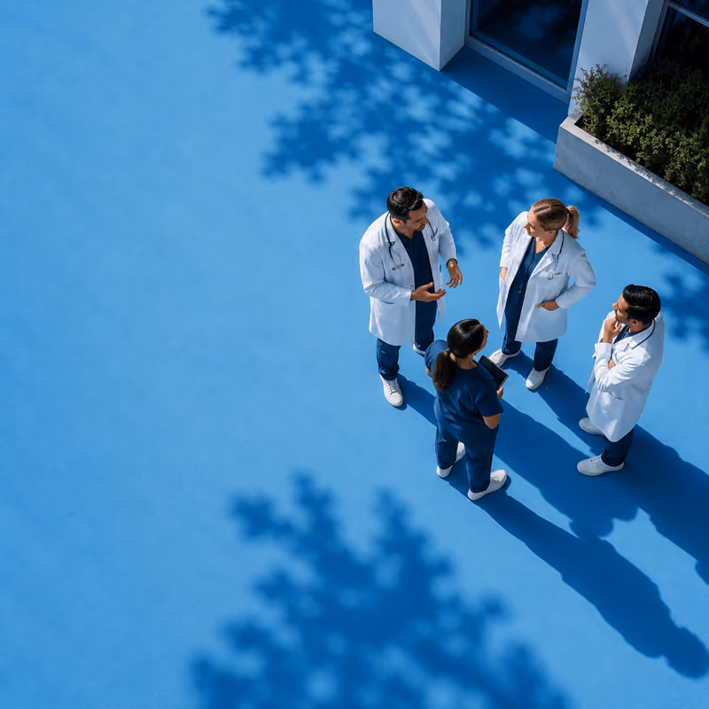 Doctors talking each other