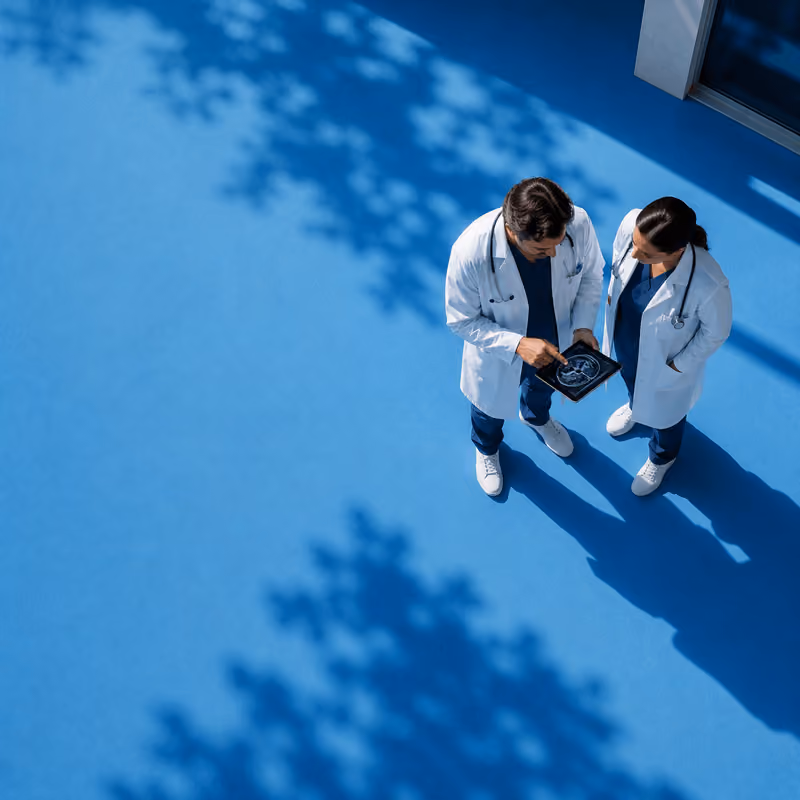 Doctors talking each other