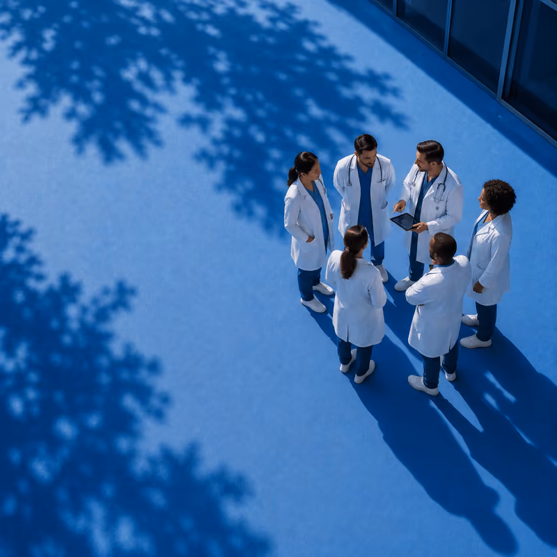 Doctors talking each other