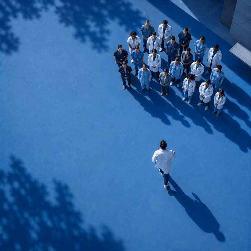 Doctors talking each other