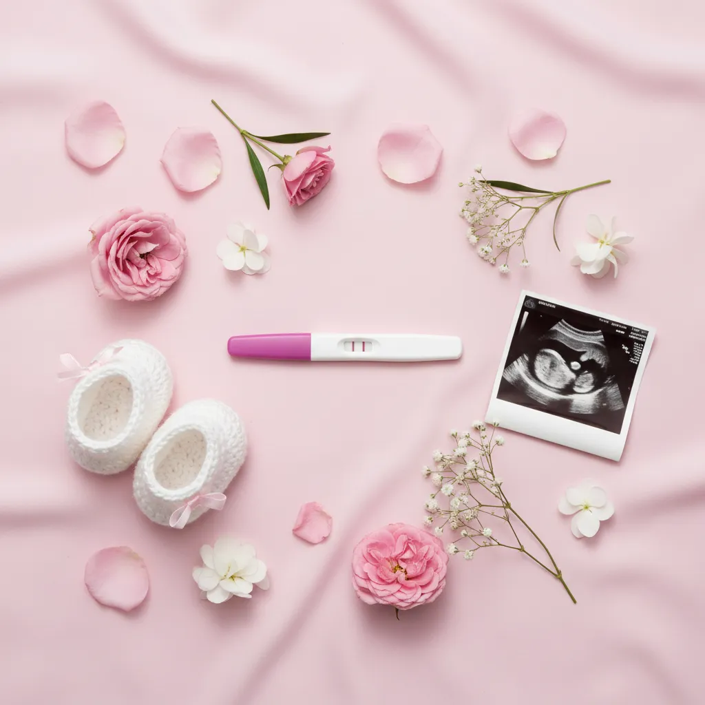 Mãe com bebê em consulta de fertilidade