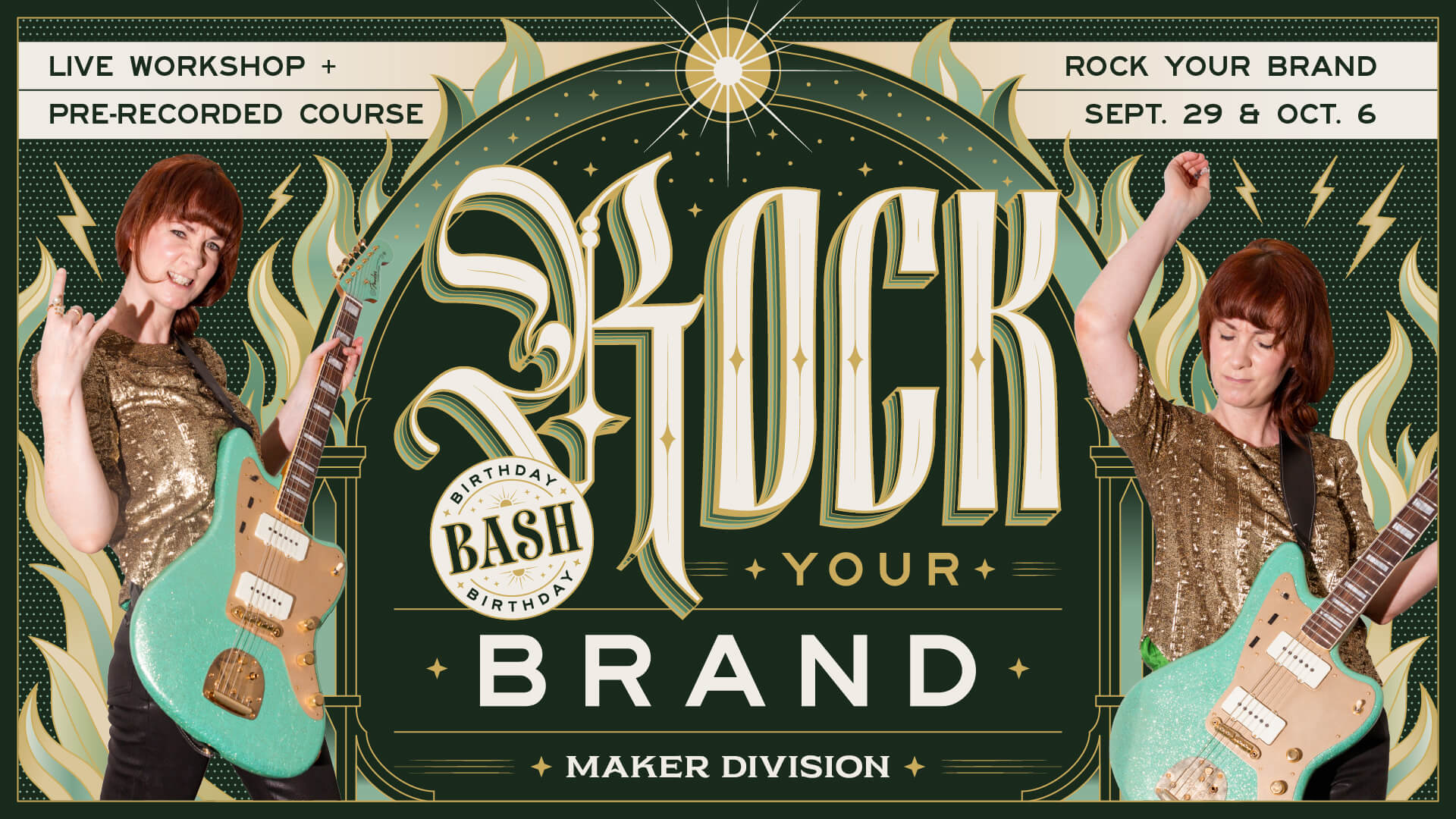 Rock Your Brand - Maker Division Birthday Bash - live workshop and pre-recorded course, Sept. 29 and Oct. 6