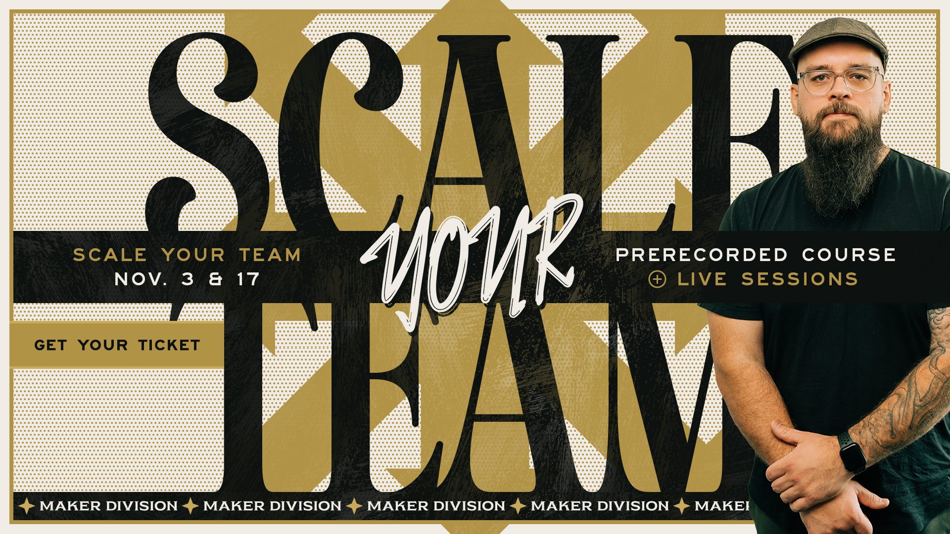 Scale Your Team. November 3 and 17. Prerecorded course plus live sessions.