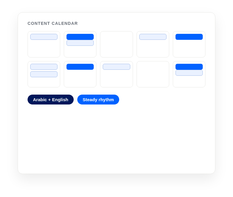 Illustration of social media management: audience research deciding which platforms and languages a B2B company publishes in