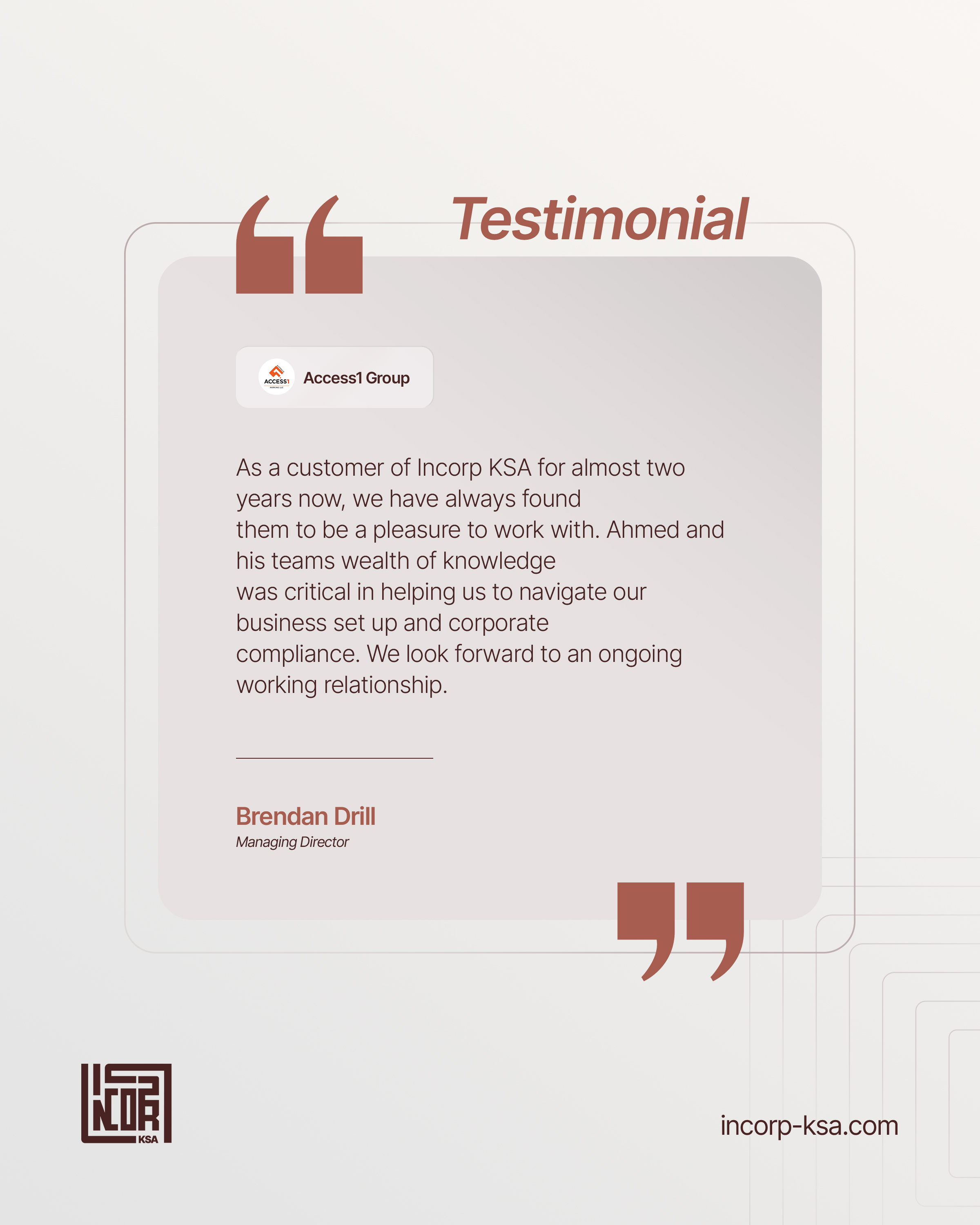 Social media post from the client campaign
