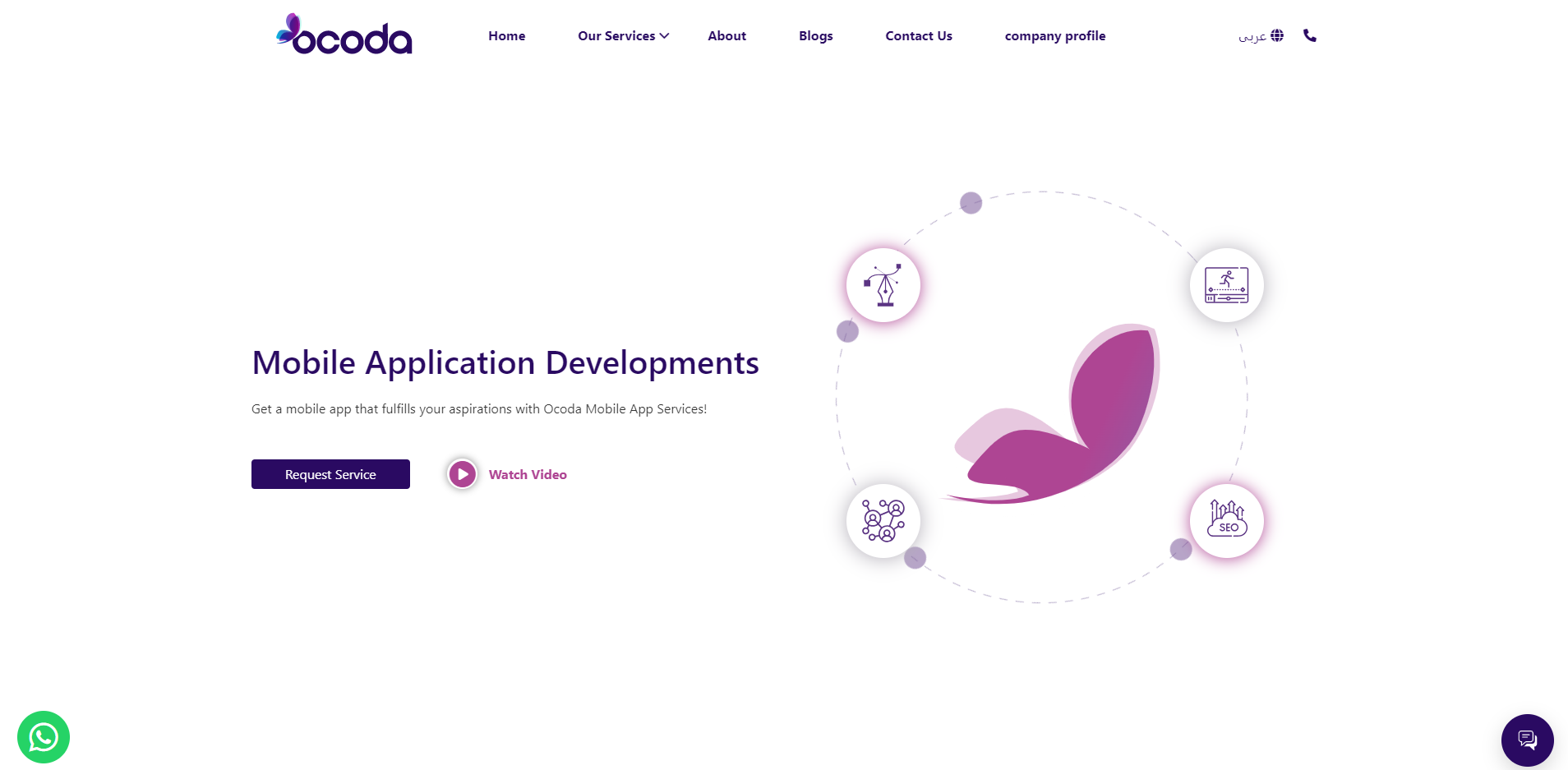 Ocoda landing page example