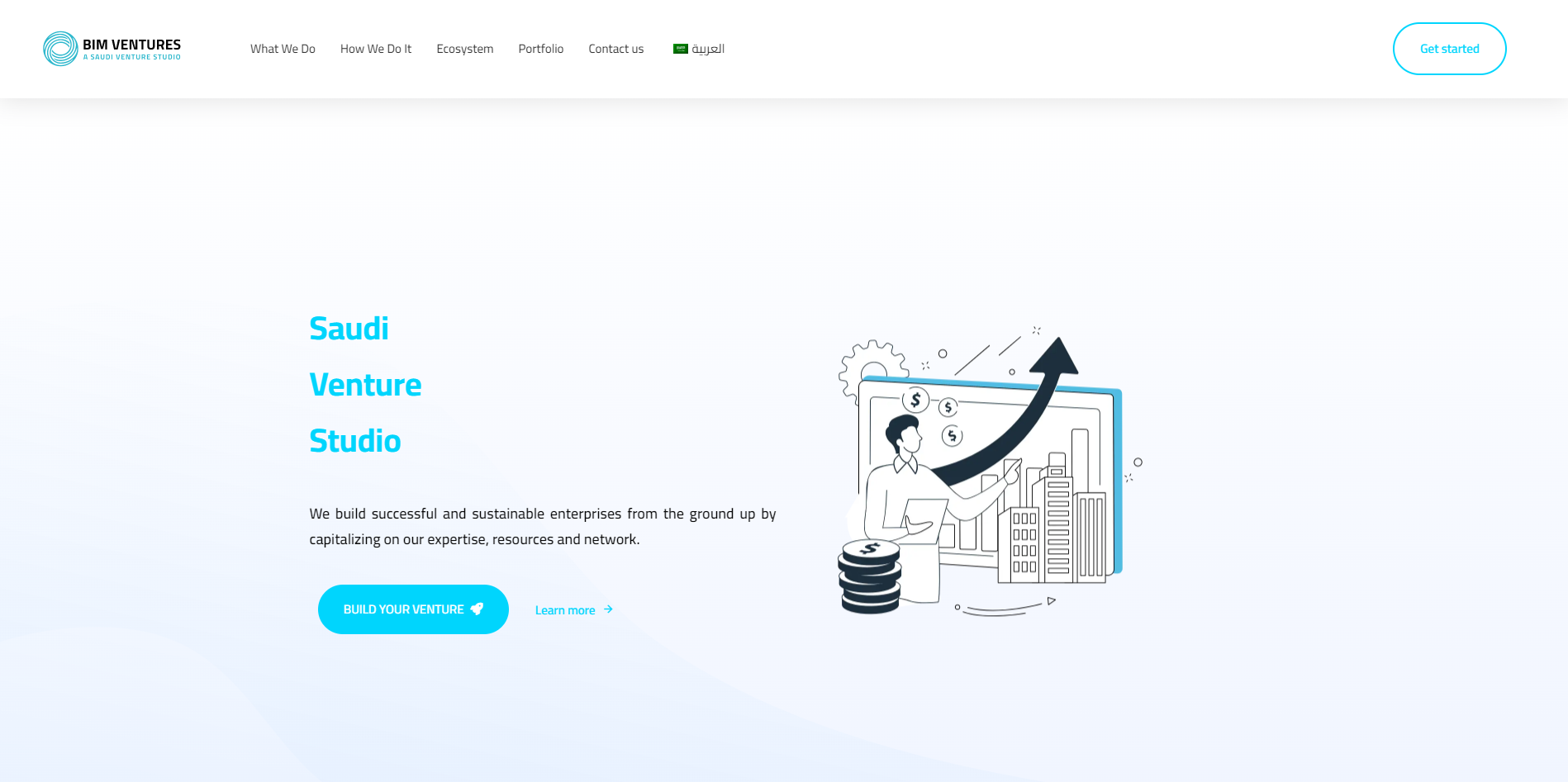 BIM Ventures landing page example