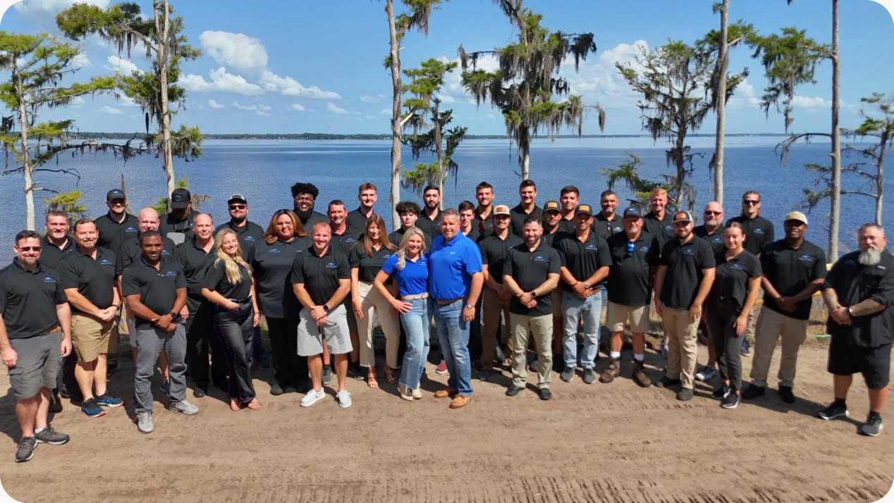 The Trinity Restoration and Roofing team photographed together