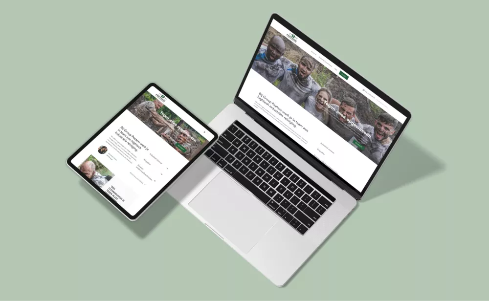 Group Peeters website mockup