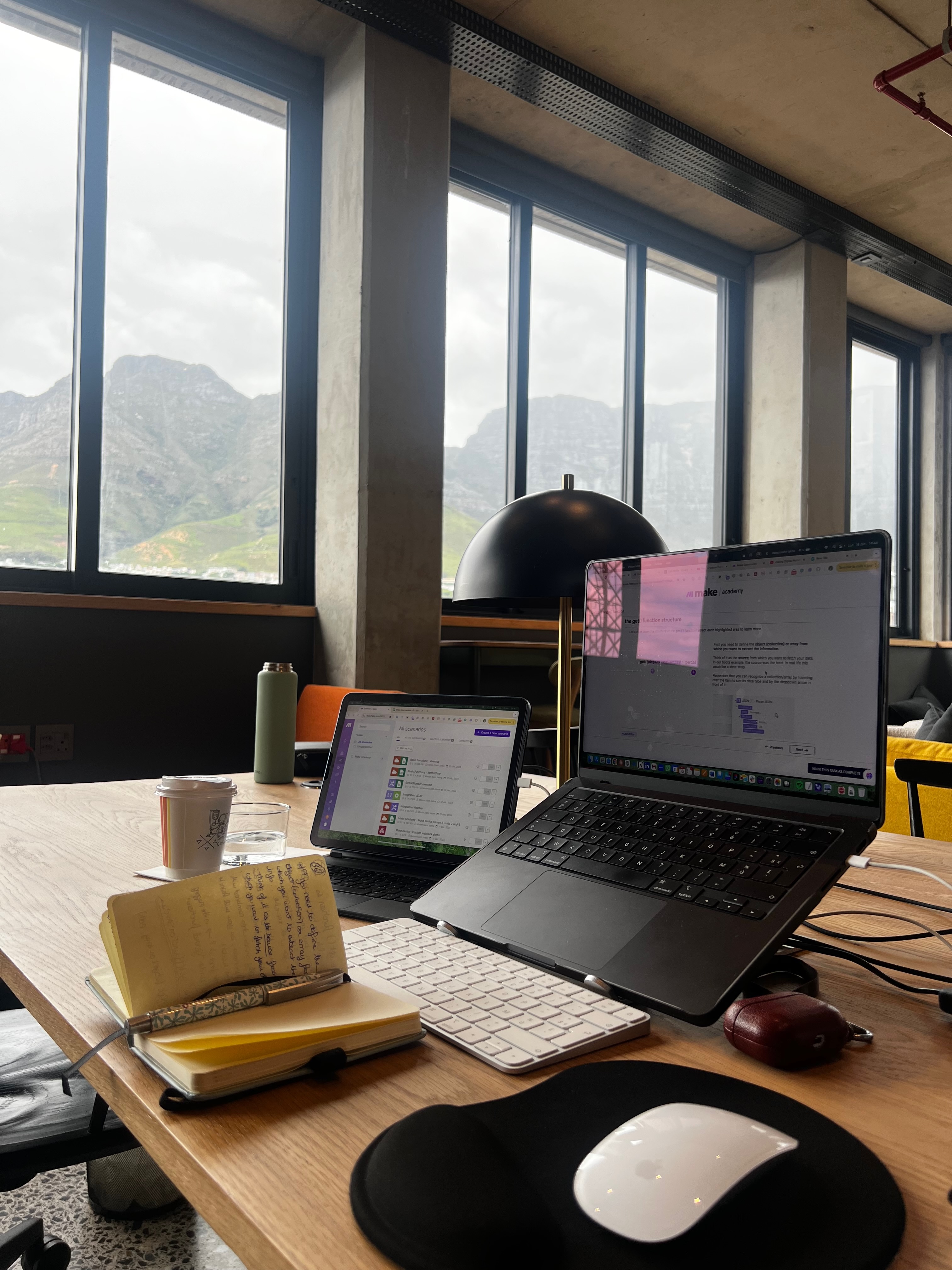 Photo of a remote work setup
