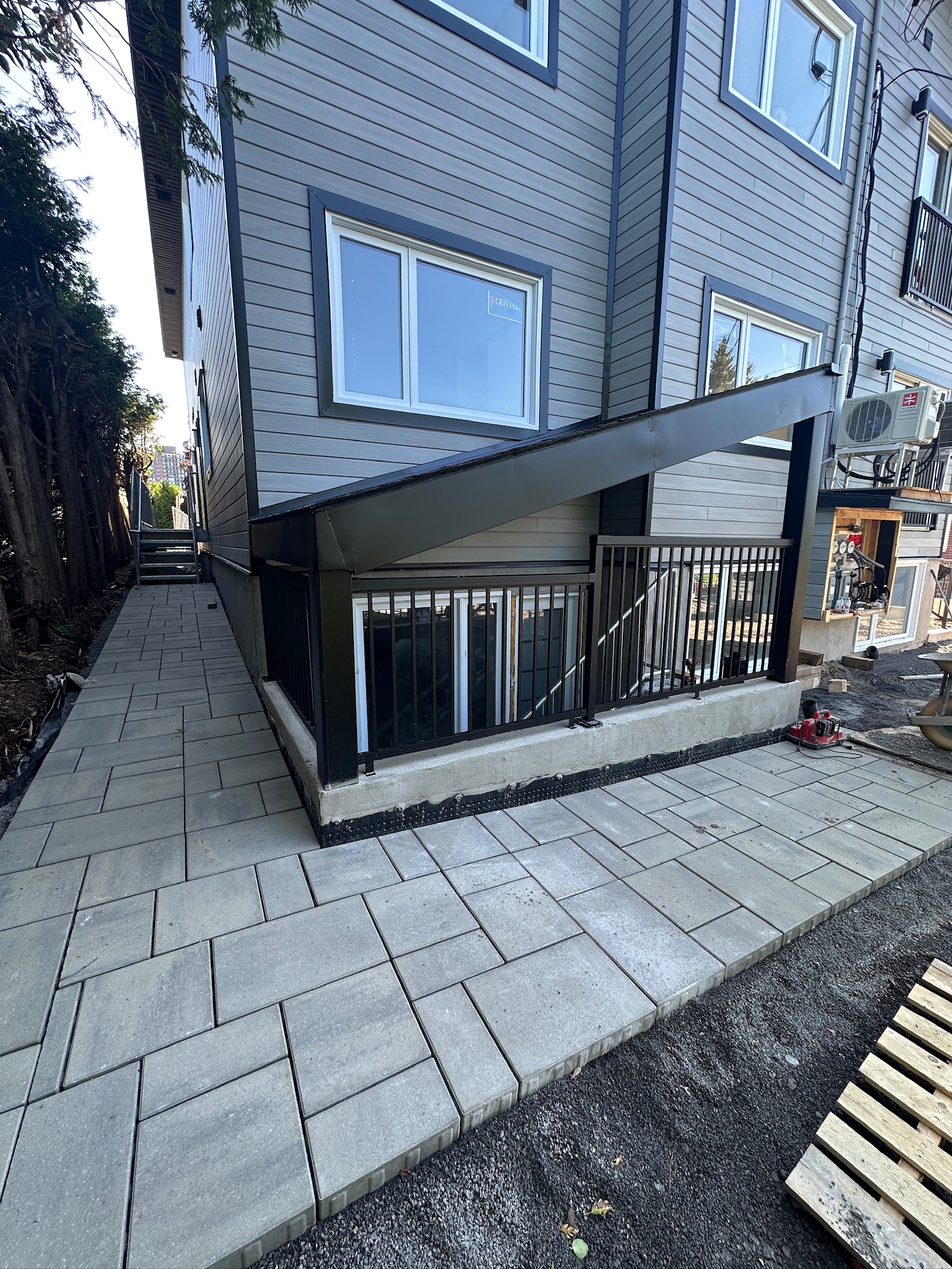 Completed exterior walkway and entrance project by Veinard Developments