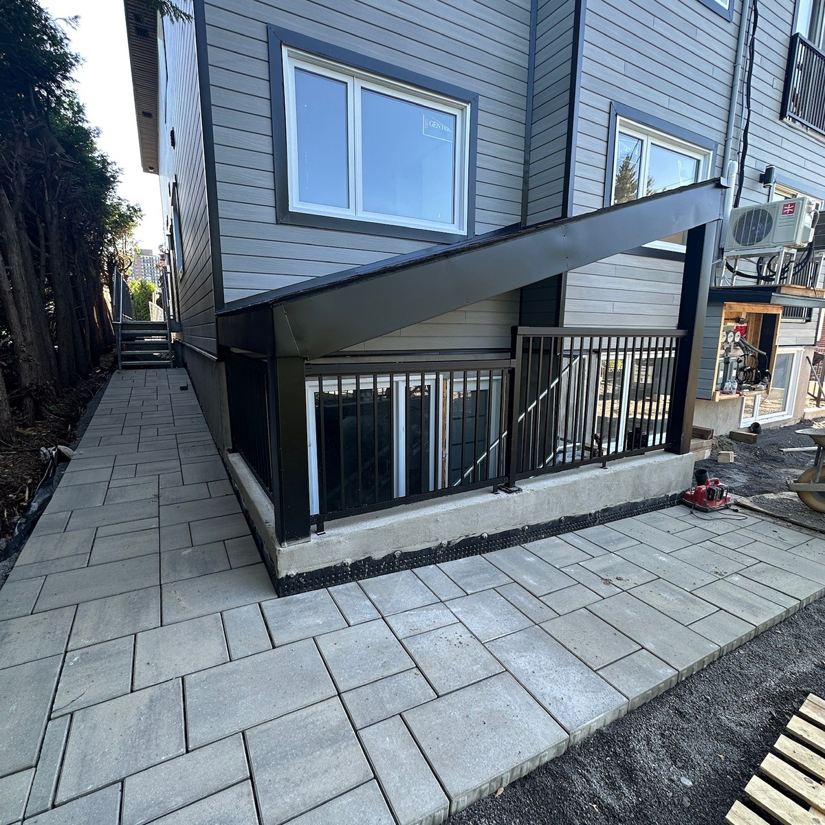 Completed exterior walkway and entrance project by Veinard Developments
