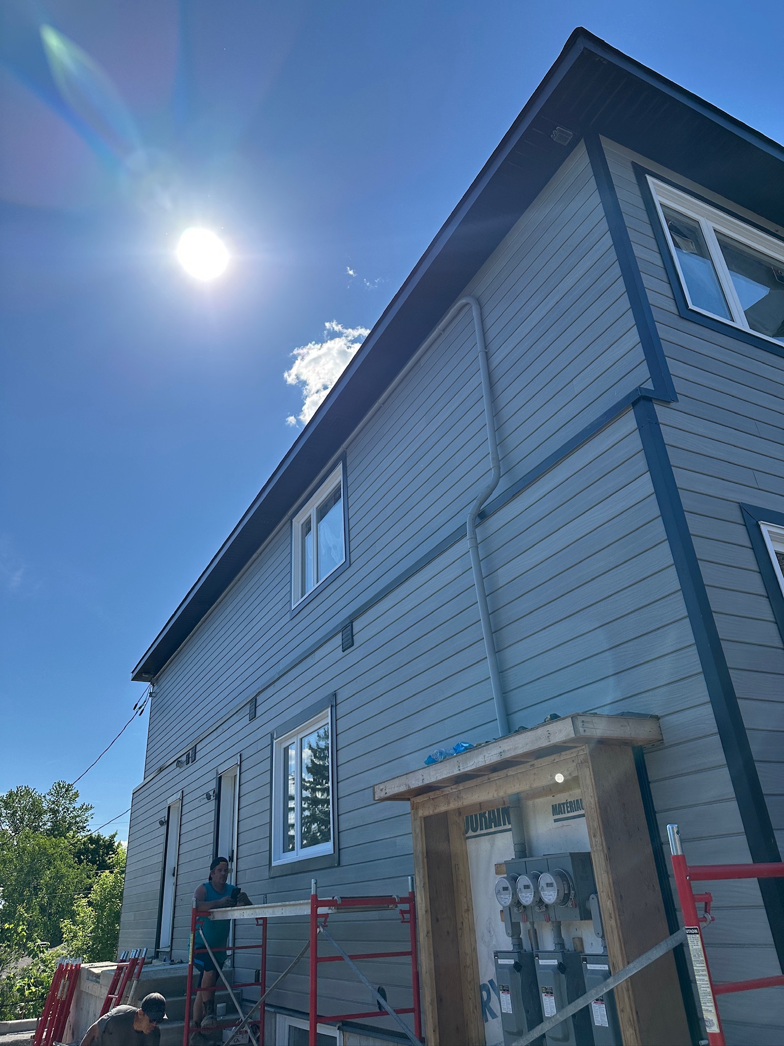 692 Crystal St side exterior progress