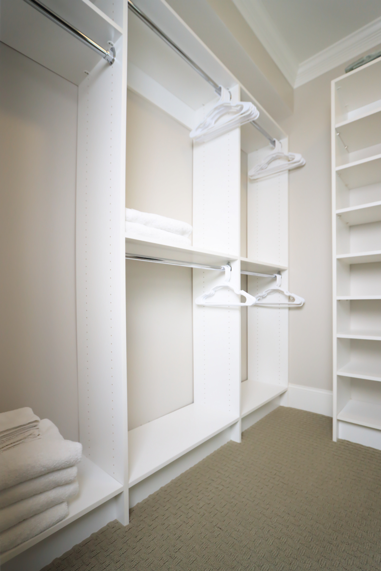 Basement closet built in closet system