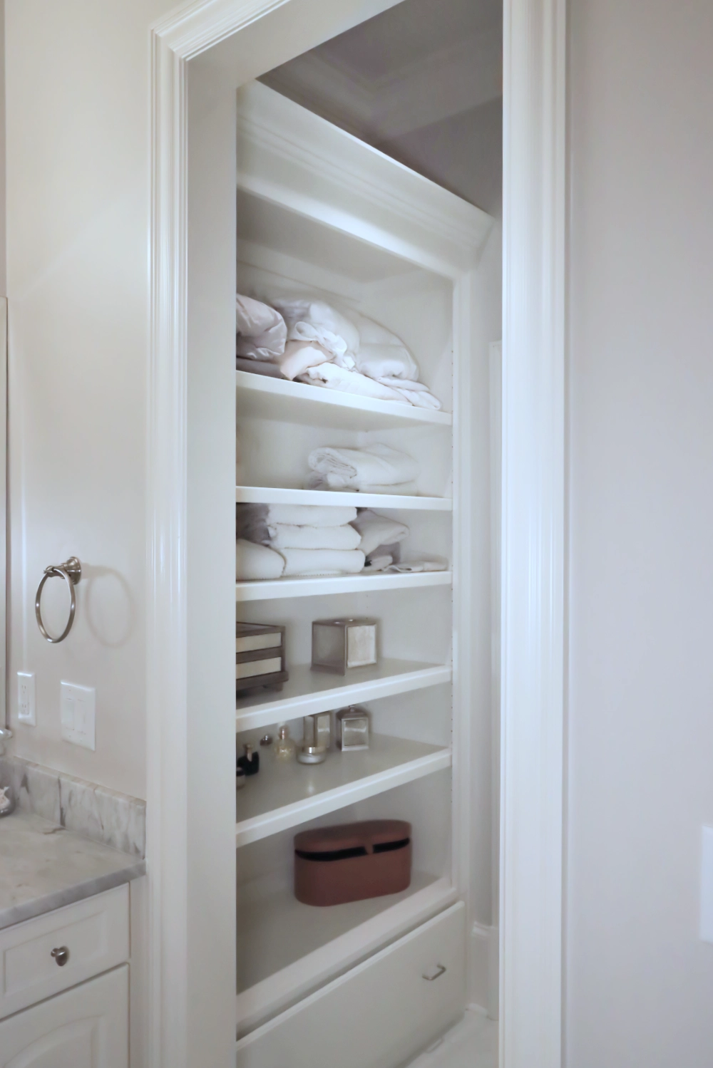 Master Bathroom linen closet