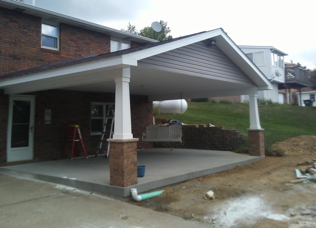 home porch attached to side