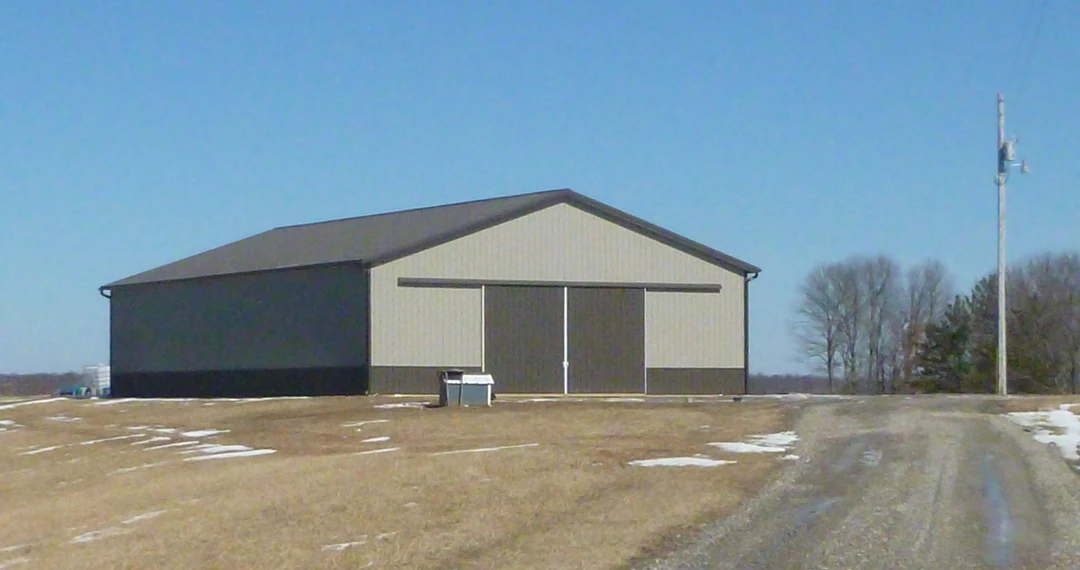 large barn with double sliding barn doors