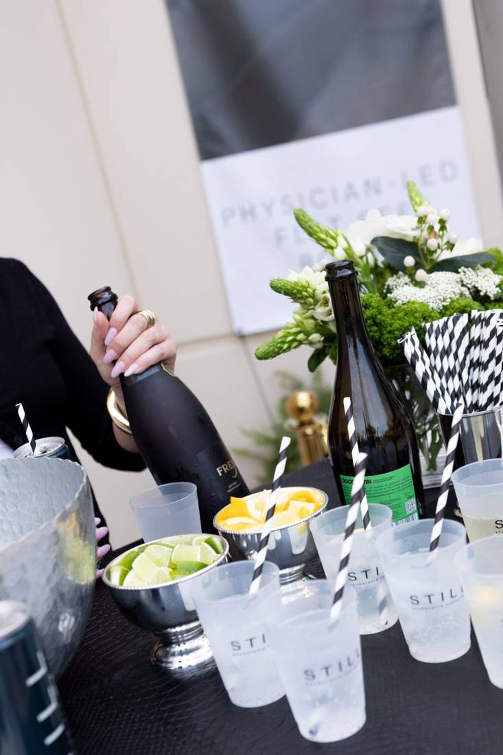 Signature drinks and refreshments served at a STILL Social event