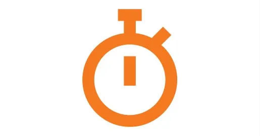 Icône de chronomètre orange