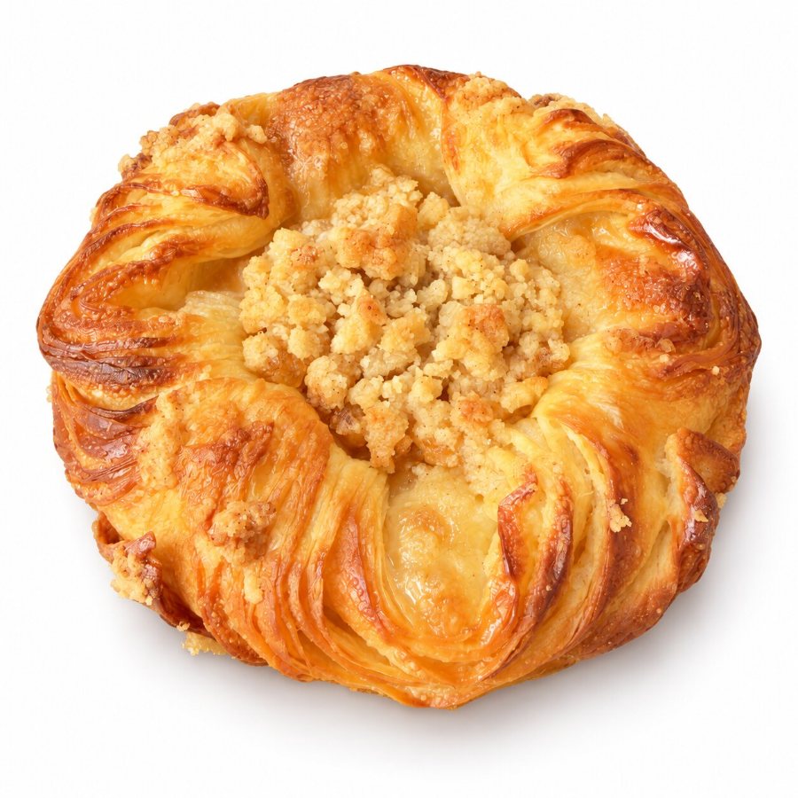 An apple crumble danish