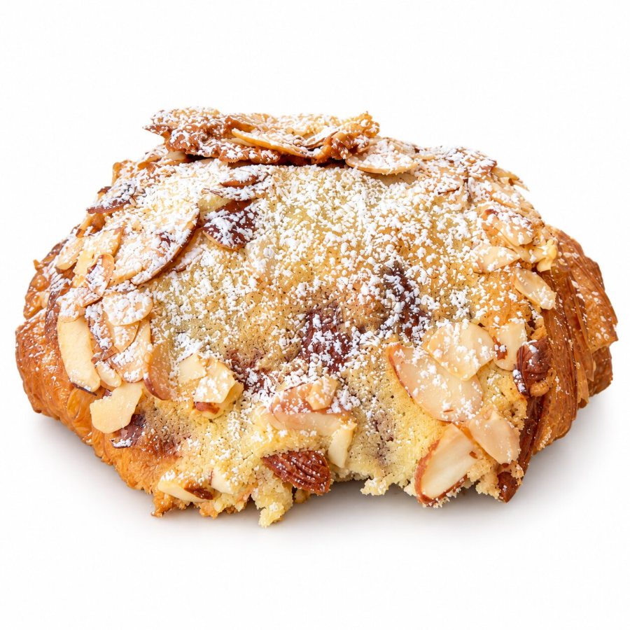 A chocolate almond croissant