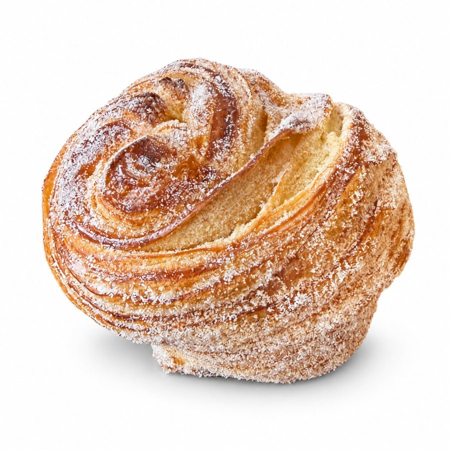 A baked cruffin