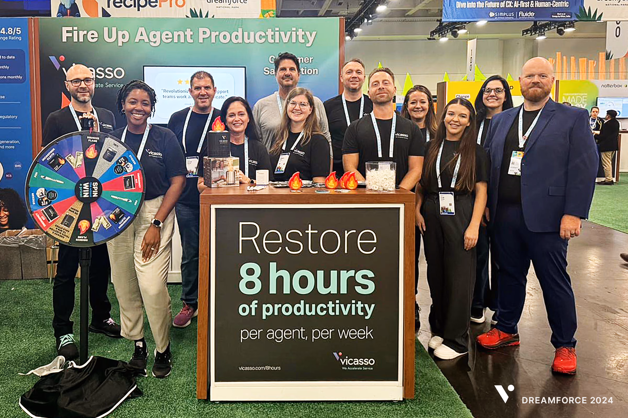 The Vicasso team at the Dreamforce 2024 booth