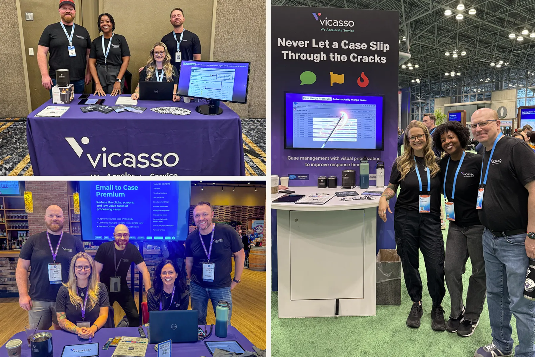 Vicasso booths at three regional Salesforce trade shows