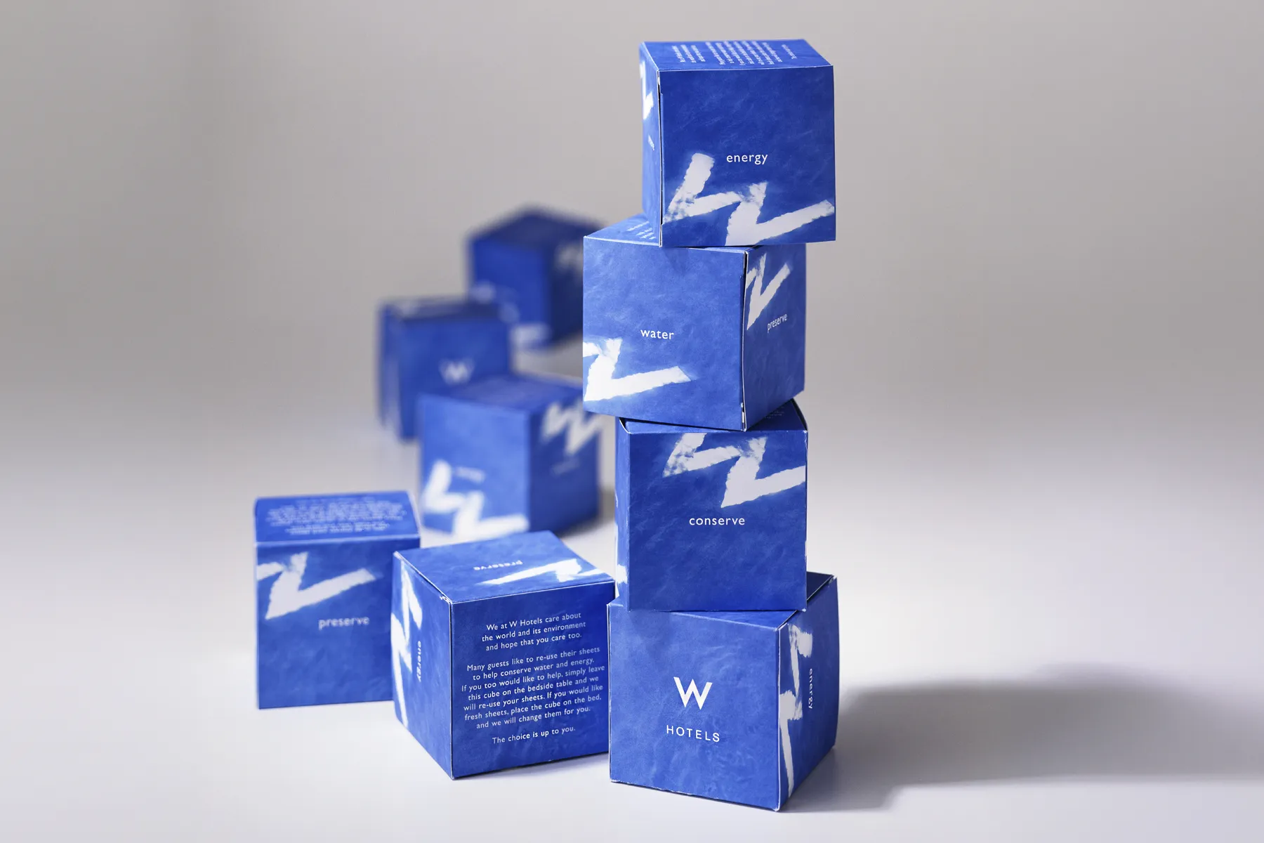 Designed for W Hotels, an in-room messaging device to encourage guests to conserve water.