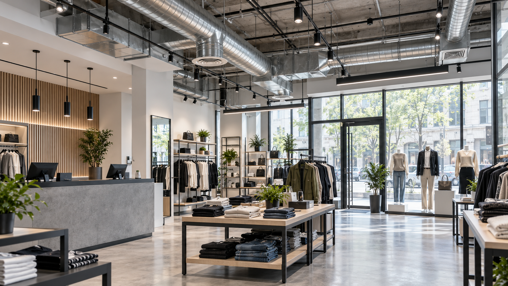 ventilation d'une boutique de vêtement 