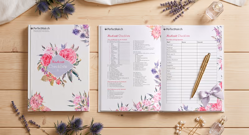 Mehrseitiges Design der Hochzeits-Checkliste