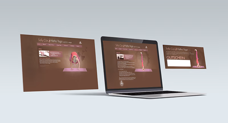 Webseitenlayout mit wechselndem Aktionsbanner