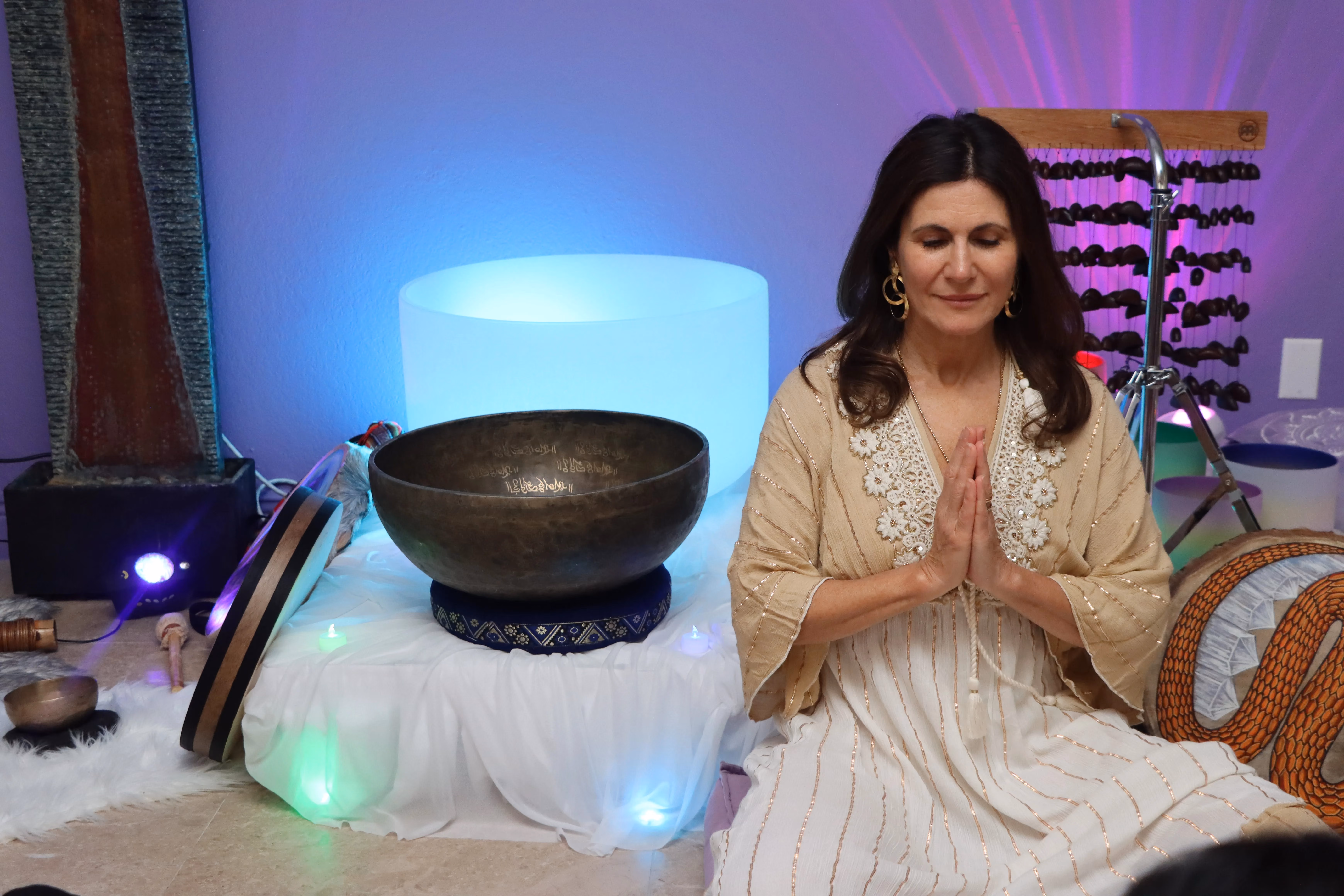 Singing bowl used during the Monthly Sound Bath