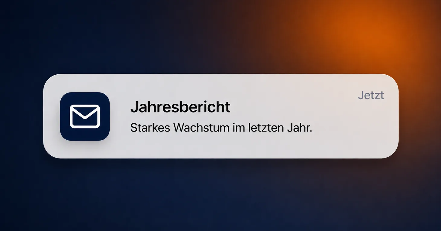 Push-Benachrichtigung: Jahresbericht, starkes Wachstum im letzten Jahr