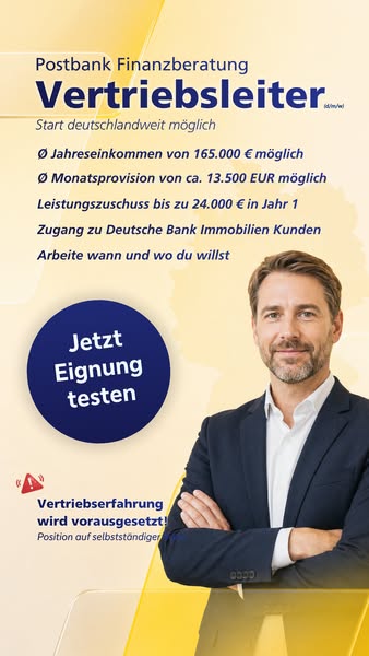 Anzeigenmotiv Vertriebsleiter Finanzberatung