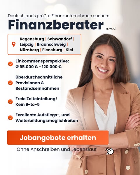 Anzeigenmotiv Finanzberaterin-Recruiting