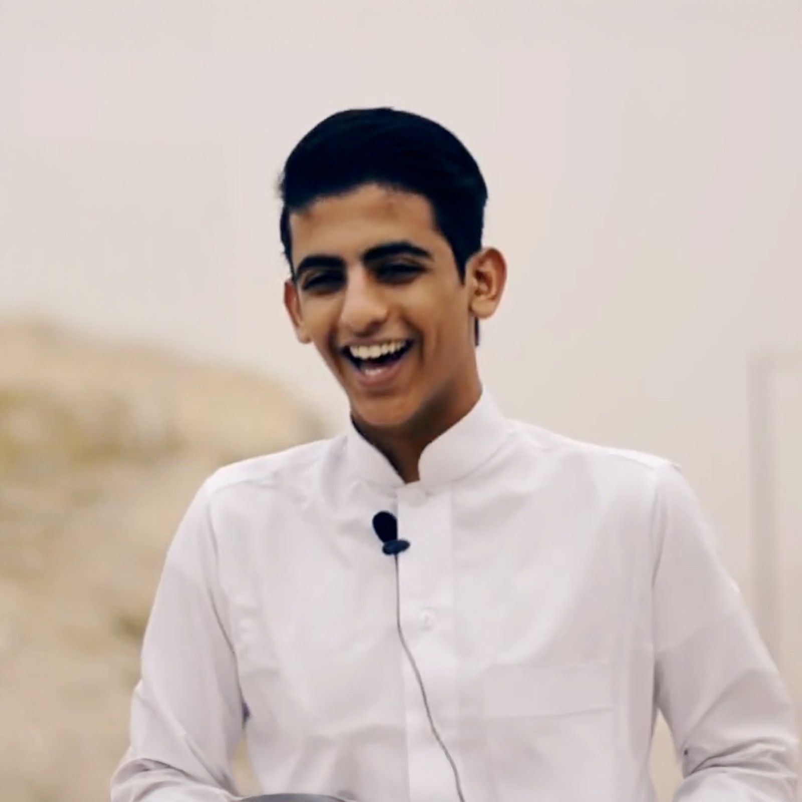 Abdullah Jamil recording his first video in 2015