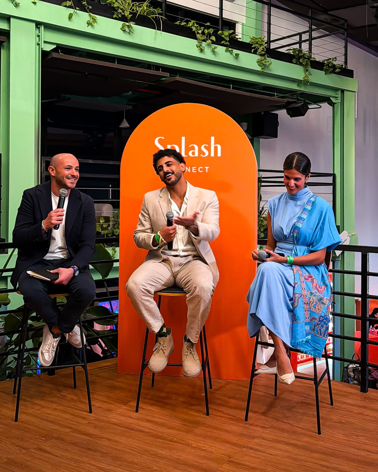 Abdullah Jamil speaking on a brand panel for Splash