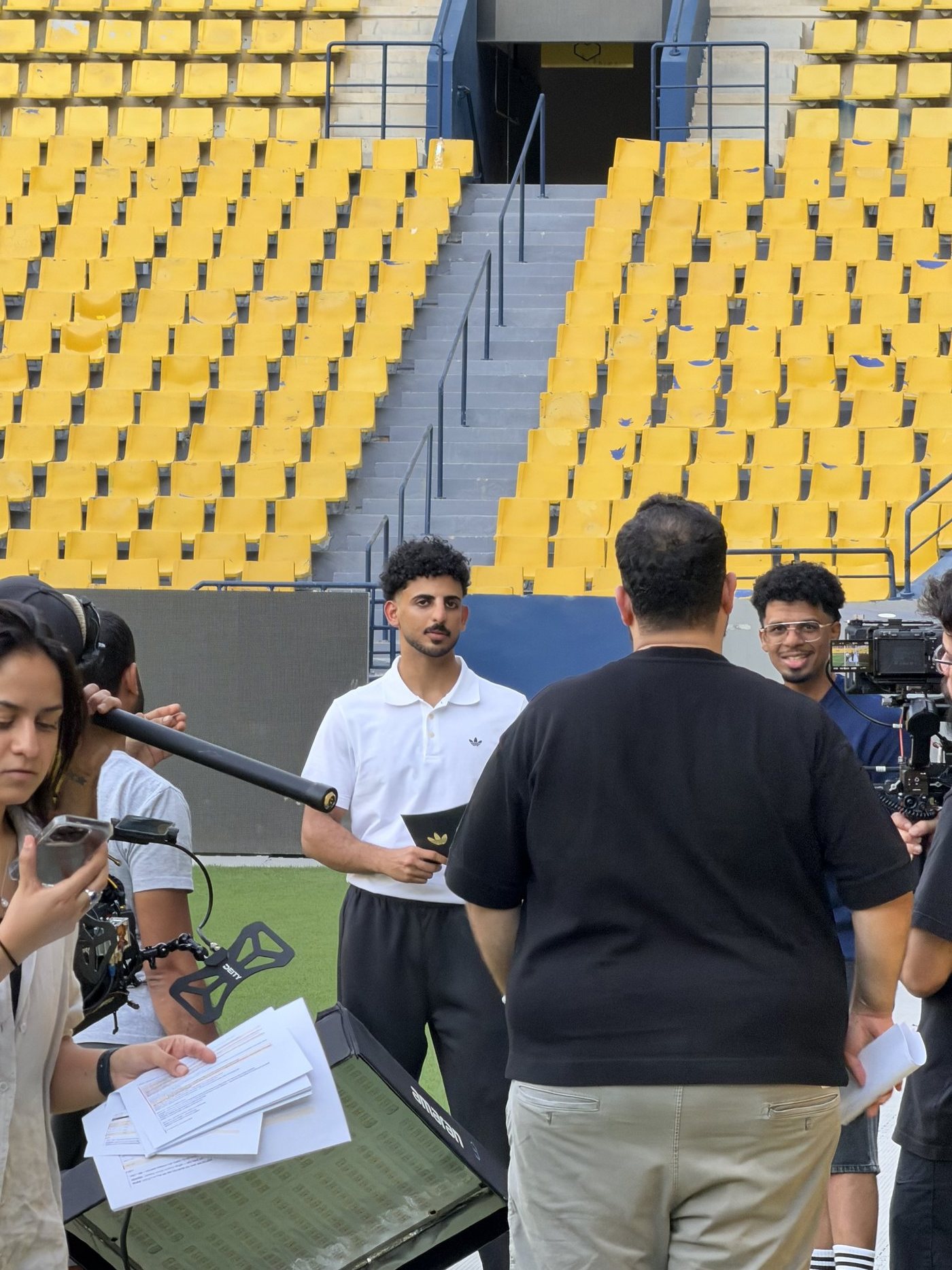 Behind the scenes on the Adidas shoot